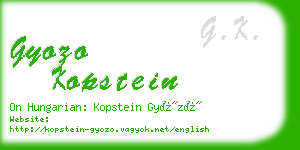 gyozo kopstein business card